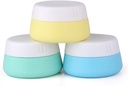 EZY DOSE Silicone Jar, Multi- purpose Travel- Sized Container, Wassatile and Reuse, Versatile and Durable Container for Storage, Jewelry Holder Organizer, Blue, Yellow, and Green, BPA Free, 3-Pack