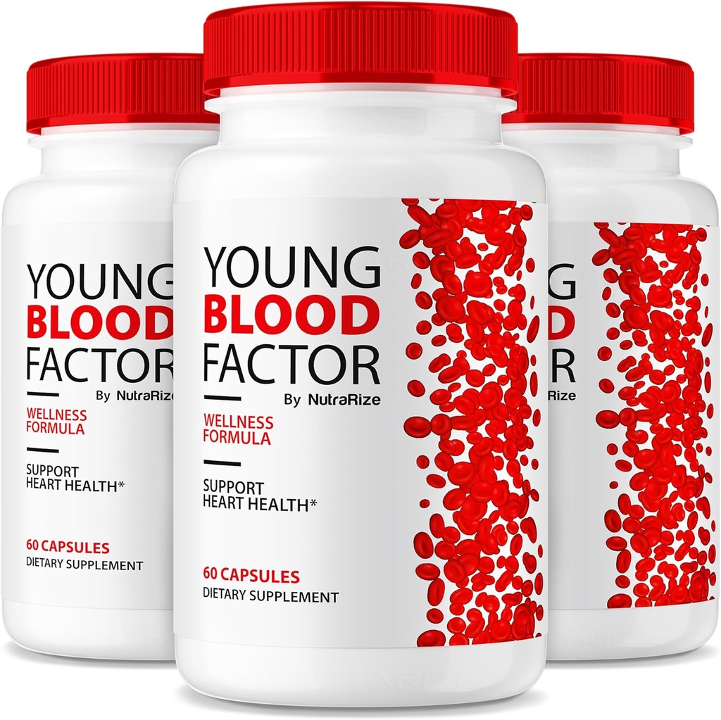 NutraRize (3 Pack) Young Blood Factor капсули - Official Blood Cleaner Formula, All Natural Доплащане за поддържане на здрави стабилни нива, YoungBloodFactor Поддръжка Хапчета мнения (180 капсули)