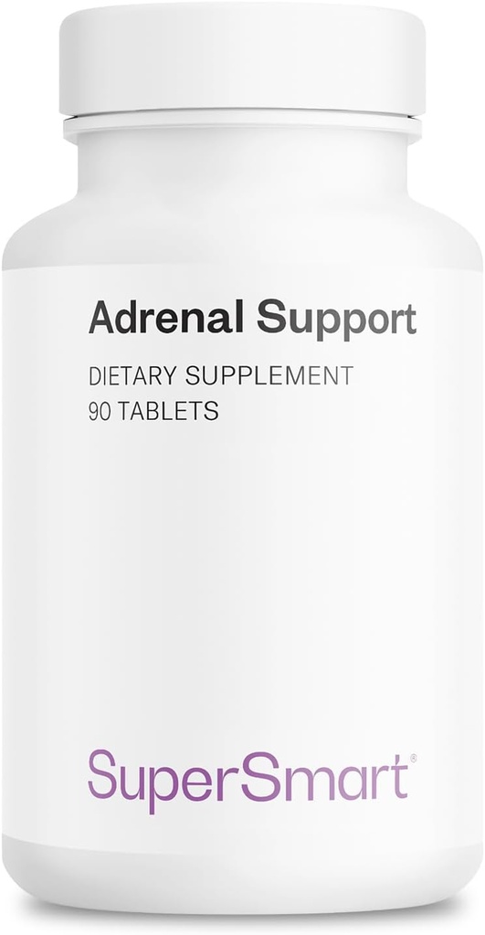 Supersmart - Adrenal Support (Advanced Formula) - kanssa Rhodiola Rosea, Holy Basil Tulsi, Magnesium - Adaptogenic Yrtit Supplement .
