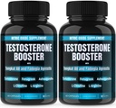 Dr. Emy's (2 Pack Testosteron Booster-Tongkat Ali Fadogia Agrestis Nitrogen oxid Ashwagandha Supliment pentru bărbați cu L Arginine Citruline Fenugreek - Turkesteron Pre Workout Pump (120 capsule)