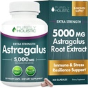 Astragalus Root | 8 Month Supply | Immune & Energy Support | 20:1 Astragalus Extract with 70% Polysaccharides | High-Concentration Adaptogen Support for Vitality | Vegan & Non-GMO | 250 Capsules