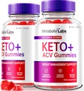 Rize laboratoře - - Metabolix Labs Keto Plus ACV Gummies - Podpora řízení hmotnosti Apple Cider Ocet Dodatek (120 Gummies)