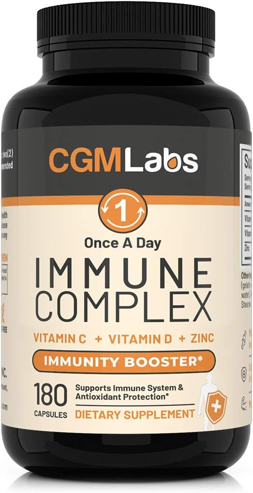 Immune complex One A Day - vitamin C 900mg, CGM D3 2.500U, Zic 25mg dịch vụ đơn - 180 Capsules của CGM Labs