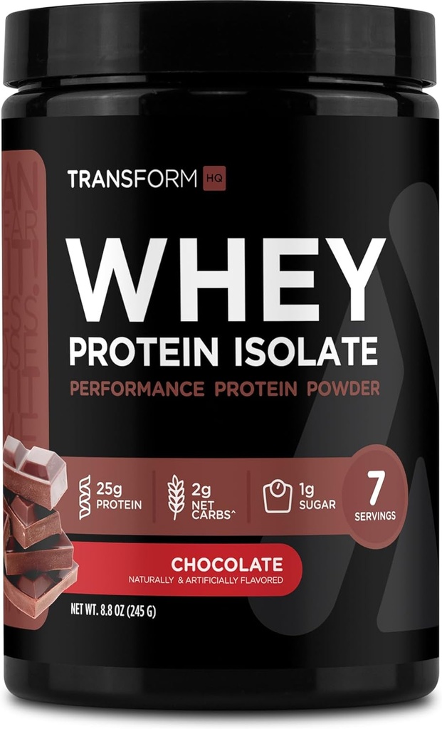TransformHQ Isolato di proteine del siero di latte (WPI) 7 selezioni aromatizzate al cioccolato - Polvere proteica delle prestazioni