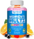 Multivitaminico pancia per le donne da sentire grande vitamina Co | Multi Chewable Gummy supplemento con vitamina A, B-6, B-12, C, D, E, Biotin, Choline, acido folico, zinco e altro ancora