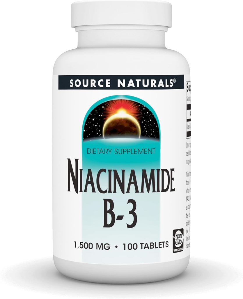Källa Naturals Niacinamide B-3-1500 mg, 100 tabletter