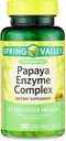 Papaya Enzyme complex Chewable Tetes Dietary suplementaris, 180 Compte