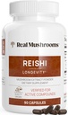 Real Munshros Reishi Mushrosh bools - Mà pedadador de la sala d'Organques - Red Reishi per Tranqui Daily Bénes amb Verlucans Vegan, No-GO, No Grain Fillers, 90 ct