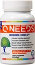 QNeeds ® coqh-cf Ubiquinol 100 mg COQ10 Klinicky osvědčené dodávání pro maximální absorpci, Vylepšená Mitochondriální podpora, Antioxidant pro zdraví srdce, 60 Počítání Softgels
