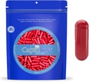 Capsuline 大小 0 - 彩红色空格莱汀 Capsules - 1000 计数 - 空格佩尔 Capsules - DIY 纯波文佩尔 Capsule 填充 - 空格佩尔 - 科舍尔和哈拉尔认证