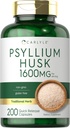 Carlyle Psyllium Husk Kapsułki 1600mg 124; 200 Hrabia 124; Wysoka moc Fiber Supplement Supplement 124; Non-GMO, Gluten Free