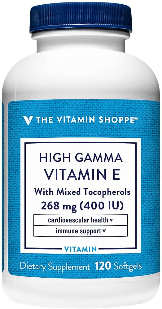 Kõrge gamma E-vitamiin - toetab immuunsüsteemi ja südame-veresoonkonna tervist - 400 IU (120 Softgels)
