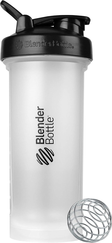 FlackerBottle clàssic V2 Shaker Amppolles perfecte per als Shakes Protein i Pre-Pout, 45 Ounce, Clear/Black