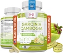 100% Pure Garcinia Cambogia Extract dengan 95% HCA - Manage Food Crauges - Best Carb Blocker for Women & Men - Max Power Garcinia Raw Diet Pills Made in USA - 60 Veggie Capsules