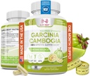 100% Pure Garcinia Cambogia Extract with 95% HCA - Manage Food Cravings - Best Carb Blocker for Women & Men - Max Strength Garcinia Cambogia Raw Diet Pills Made in USA - 60 Veggie Capsules