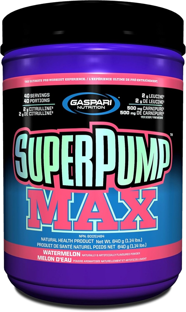 Gaspari Nutrition Superpump Max, vesimeloni, 1,41-Punta