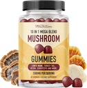 Mushroom Gummies for Adults Silencio with Lions Mane, Turkey Tail, Reishi, Cordyceps, Chaga & Maitake ← Nootropic Mushroom Suplemento ← Apoyo Cognitive Function & Immune Health ← Raspberry Flavor ← 60ct