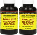 YS Eco Bee Farms, Royal Jelly Bee Pollen Propolis плюс корейски женшен, 90 капсули (2Pack)