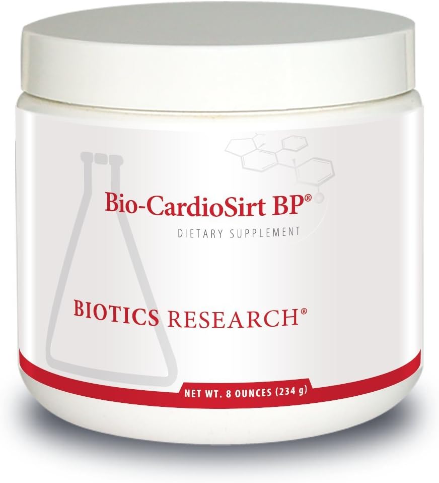 Biotics Research Bio CardioSirt BP Patenteado Fácil de Misturar Pó, Formulado com A Assistência de Mark Houston, MD, Combinação Única de 7 Nutrientes-chave, 8 Onças