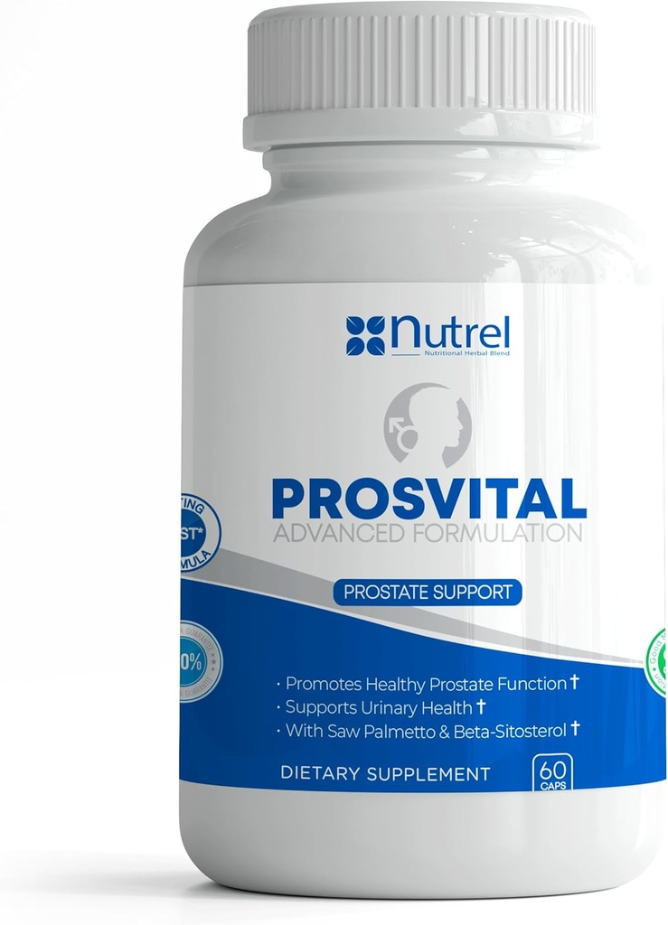 Generic Nutrel Prosvital, Prostate Supplement for Men, 60 Capsules, Saw Palmetto and Beta Sitosterol, Promote Prostate Wellness