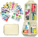 Usporiadateľ pilulky s lekárskymi značkami 146 Labels Travel Daily pilulky Kontajner Mini lieky Organizátor úložisko pilulky Organizátor Cestovanie Essentials Pill prípad 7 deň (Beige, 1 balenie [Veľký) ]