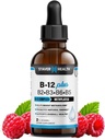 B12 Plius skysto vitamino B komplekso papildas - B kompleksas Vitamino papildas - 2 mėnesių tiekimo - Energijos paramos priedas - Veganas - Ne GMO - Gluten Free - 2 Fl Oz