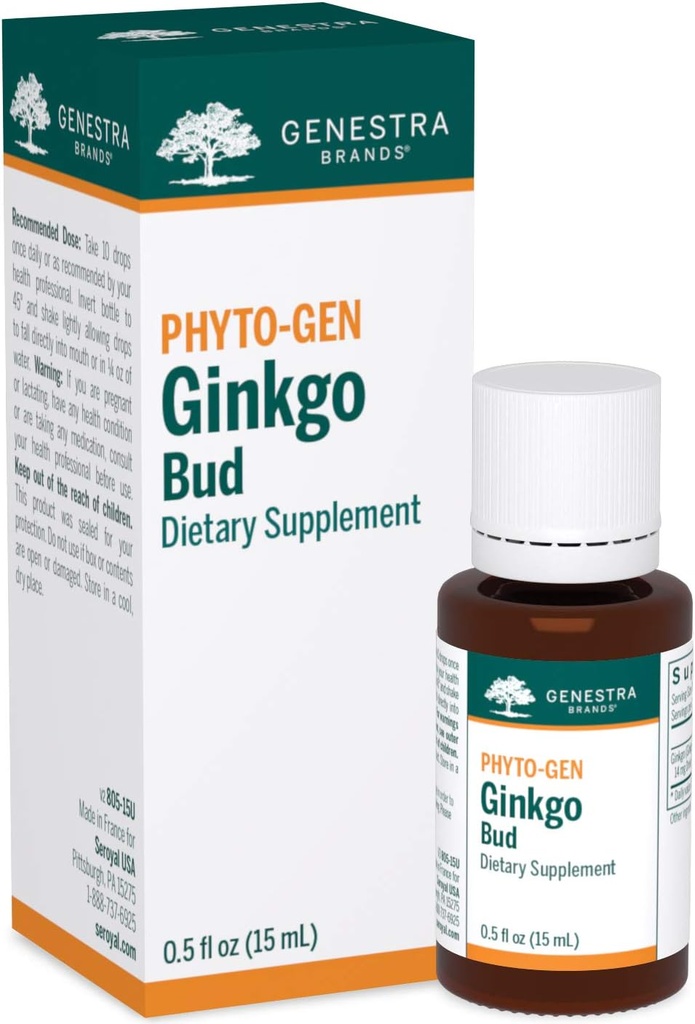 Genestra Brands Ginkgo Bud  готварска добавка  по 0.5 fl. oz.