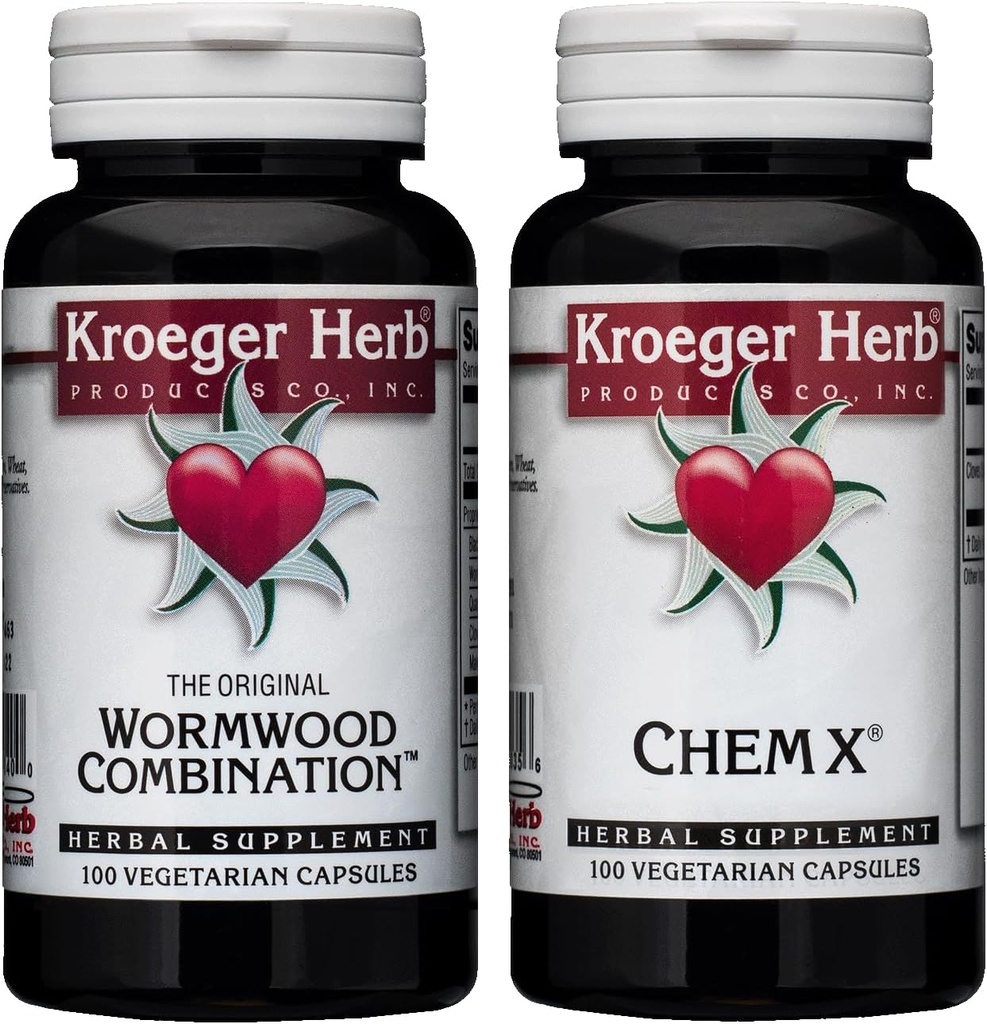 Kroeger Herb Products Wormwood un Chem X Bundle
