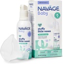 Navage Baby Micro-Mist Saline Inhaler - Saline Nasal Spray per il sollievo dalla congestione - Pediatrician Endorsed Baby Nasal Spray w/Mask & Quiet, Continuous Mist (2.8 oz)