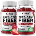 Yum-Vs - Prebiotic Fiber Gummies for Adults & Kids - 5g Digestive Aid Gummy Fiber Supplement - Keto Friendly Prebiotic Daily Fiber Supplement for Women & Men - No Sugar Added Dietary Fiber (90 Count)
