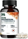L-treonato de magnésio com vitamina D3 e zinco para suporte ao sono, funções musculares, equilíbrio eletrolítico e suporte imunológico I Gluten Free, Non-GMO, 90 cápsulas vegetarianas