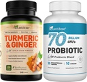 Nature's Base Turmeric & Ginger 240 ct + Probiyotiks 70 Milyar CFU 30 c