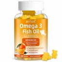 Omega-3 Fish Oil Supplements: Pure 1000mg Omega-3 Gummies Support Heart Joint Eye Brain Immune Health 60 Gummies 30 Day Supply