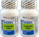 Floranex Probiotic for Colon Health Generic for Lactinex 50 Tablets per Bottle Pack of 2 Total 100 Tablets