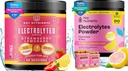 KEY NUTRIENTS Electrolytes & multivitamínico Hydration Powder Bundle - Juicy Strawberry Lemonade & Fresh Pink Lemonade Electrolyte Powders (90 porcións cada un) - Sugar-Free, Keto-Friendly, Sen calorías
