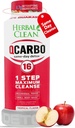 Herbal Clean Qcarbo16 Same-Day Detox Cleanse Drink (16 fl oz) - 열대 향 풀 바디 클렌징 * Detox Drink for Moderate Toxin Level*, 비타민 B2, 비타민 B12 for Men & Women