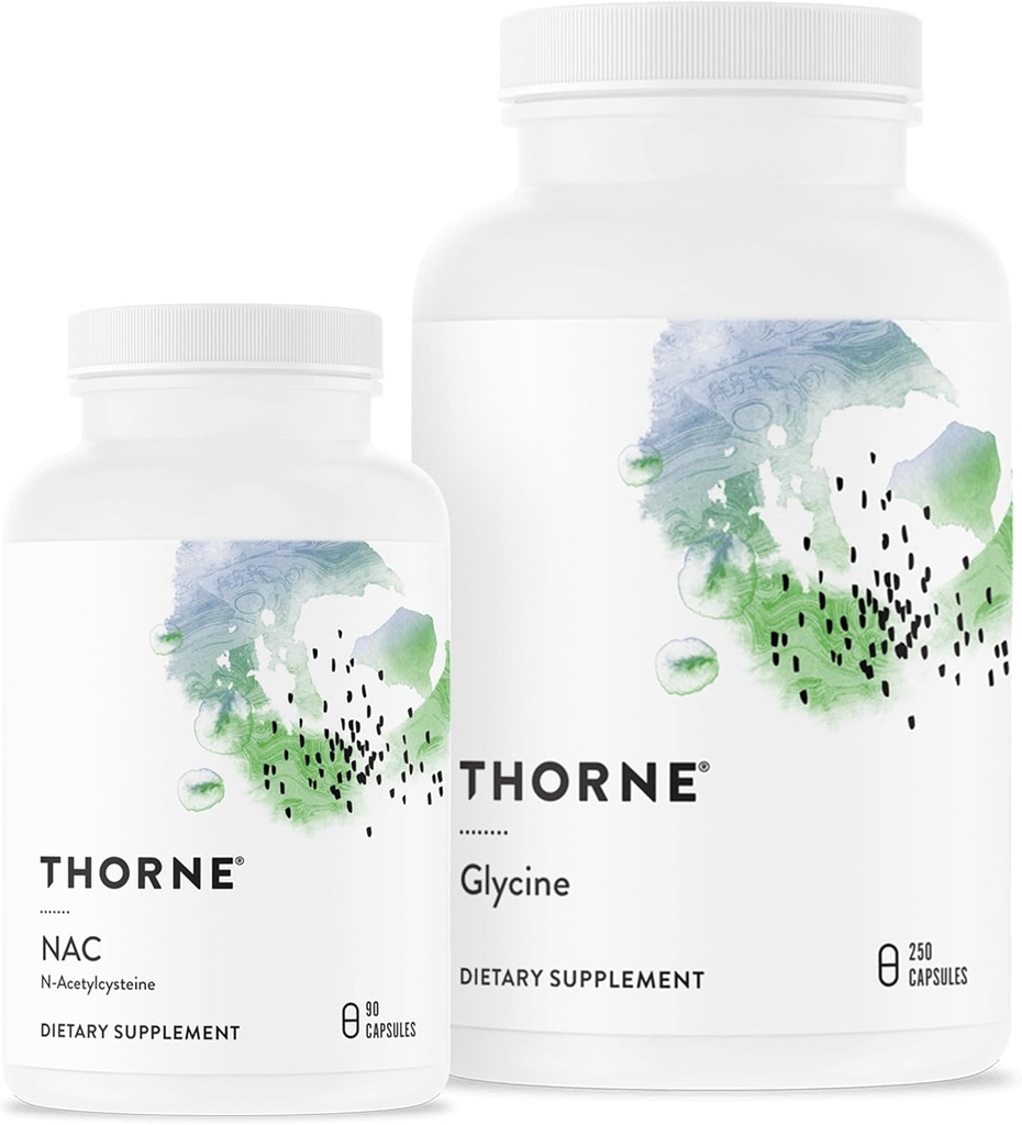 THORNE - Detox Duo - Liver, Kidney, " Immune Support Bundle - NAC " Glycine - 30 to 125 Servings