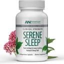 חומרים מזינים אמריקאים - Serene Sleep Aid - עם Melatonin & Magnesium - All Natural Sleep Aid for Adults - Long-Lasting - 60 קפסולות ליום אספקה