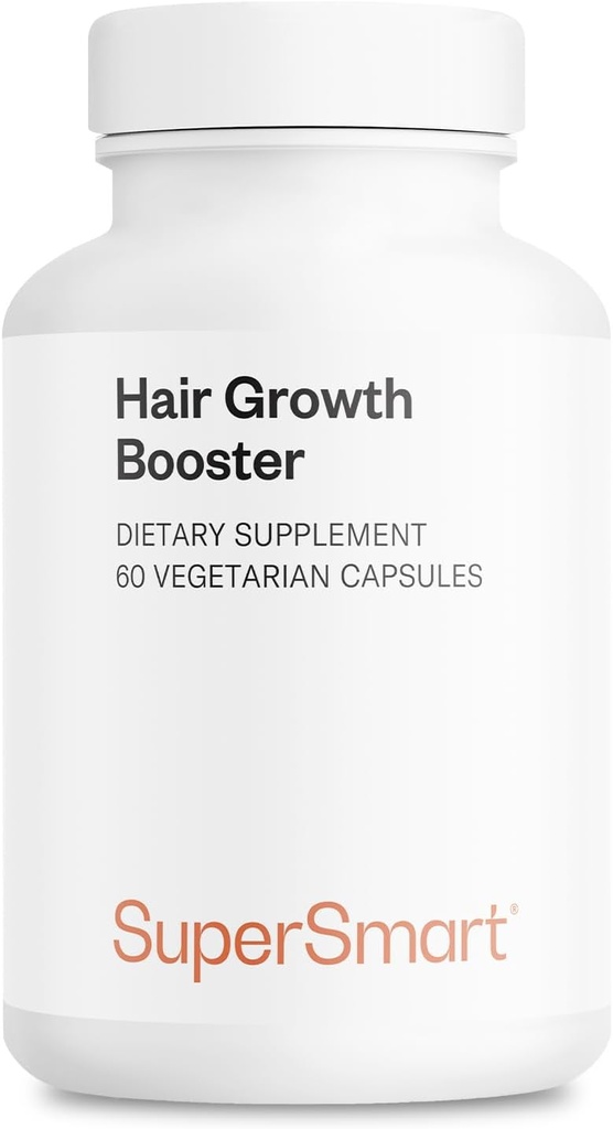 Supersmart - Hair Growth Booster 160mg per hari (Lustriva Suplement) - Biotin 40x More Soluble More Soluble 124; Non-GMO & Gluten Free - 60 Vegetarian Capsules
