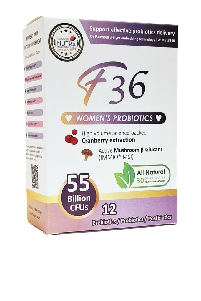 Probiotics for Women 55 Billion CFU – Vaginal & Digestive Health, Immune Support, Sleep & PH Balance – with Cranberry, β-Glucan, Prebiotics & Postbiotics – Once Daily Capsule - 30 Capsules Pack