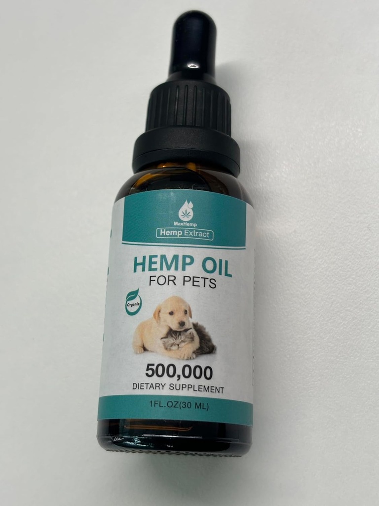 狗和猫的Pet Hemp油 -- -- 自然平息油滴 -- -- 有机宠物处理