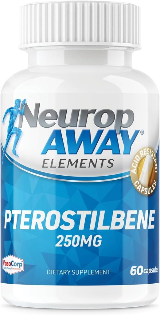 NeuropAWAY Elementleri Pterostilbene (60 250mg Acid Xidmətli Kartonlar)