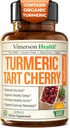 Turmeeric Curcumin täydennysosa 10:1 Tart kirsikkauute & sellerin siemenuute - Luonnollinen virtsahappotasapaino, Joint Health & sleep Aid - Turmeeric Curcumin with Black Pepper. 60 Tart Cherry kapselit