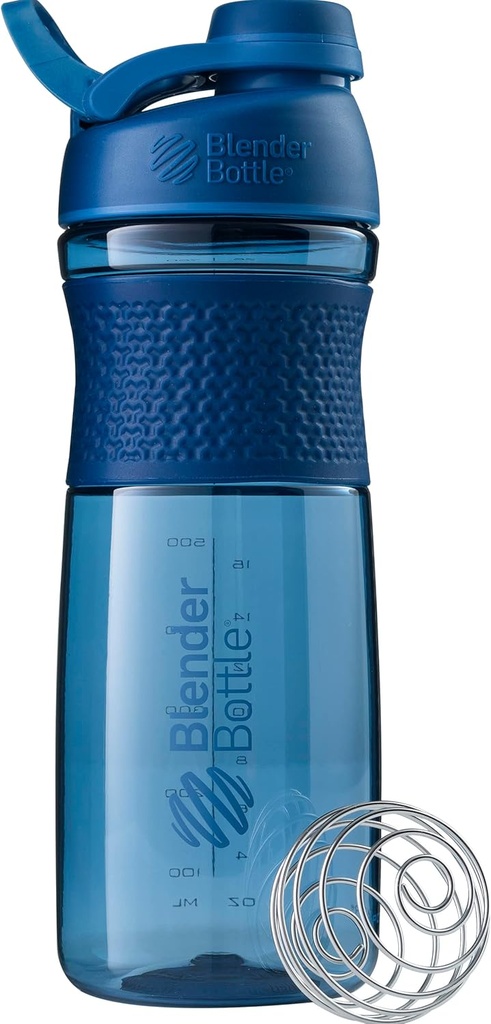 BlenderBottle SportMixer Shaker Bottle Perfect for protein Shakes and Pre Workout, 28-Ounce, 海军舰队