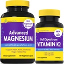 InnovixLabs K2-vitamiini ja Magnesium Bundle Täysi Spectrum K2-vitamiini (90 softgels) Advanced Magnesium (150 Aikarelease Kapselit). Tukee Terveet luut & Arteries. *