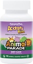 NaturesPlus Animal Parade AcidophiKidz, Berry Flavor - 90 Pureskeltavaa, eläinmuotoillut tabletit - Probiootit, FOS & Grape Seed - 90 Yhteensä
