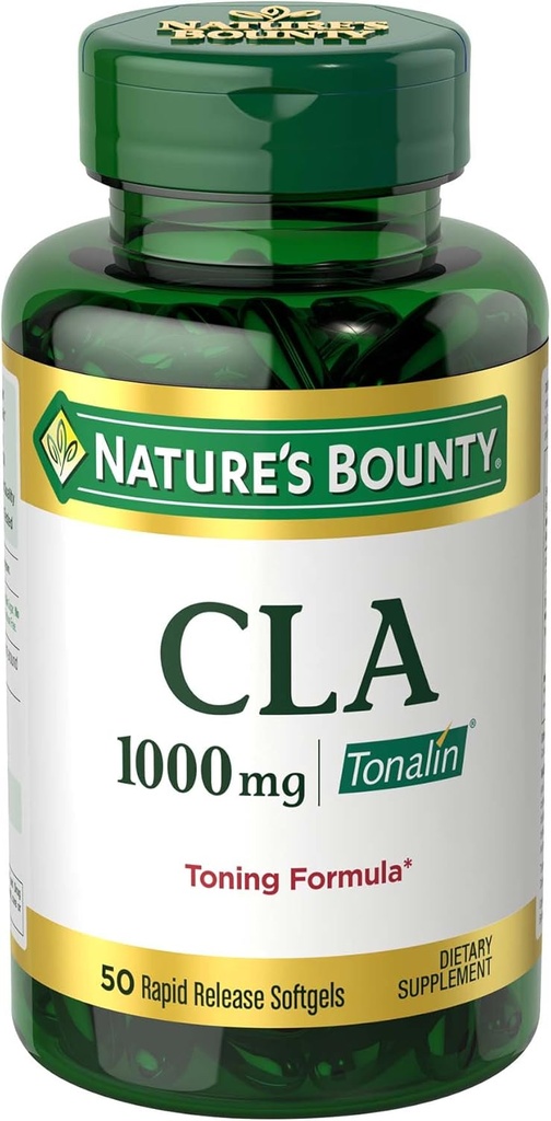 Nature's Bounty Tonalin Pills və Dietary Supplement, Diet və Body Support, 1000 mq, 50 Rapid Release Softgels