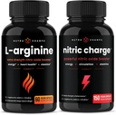 NutraChamps L- Arginin Kapsle a Nitric Charge Kapsle 2 Balení Bundle