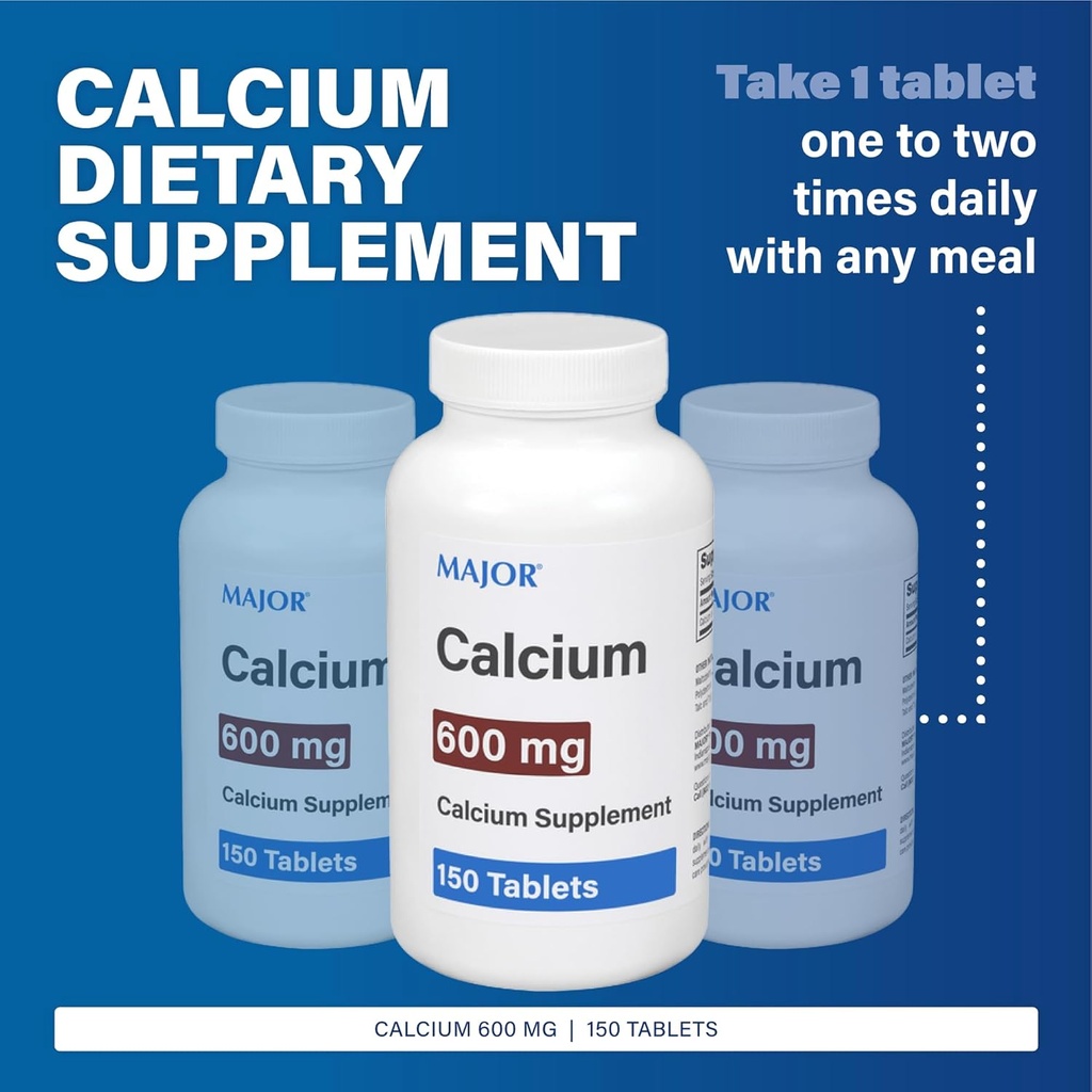 גדול 600 מ"ג טבליות Calcium - תוסף Calcium - 150 הרוזן (1 Pack)