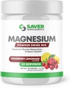 Magnesio-hautsa - AntiStress Drink Mix for Calm & Regularity - Magnesium Citrate Supplement - Relaxation, Muscle & Heart Support - Cranberry Lemonade Flavor - 30 zerbitzatu